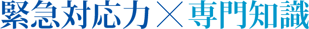 緊急対応力×専門知識