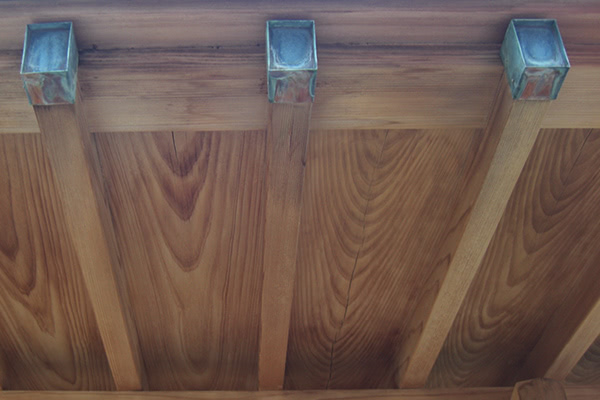 西宮市での天井白木のアク洗い後