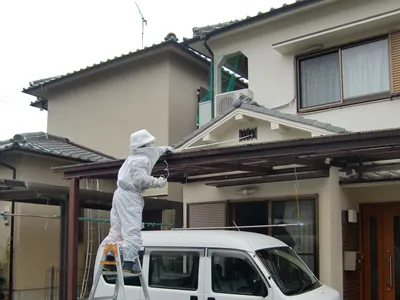 個人宅の屋根裏の蜂の巣駆除